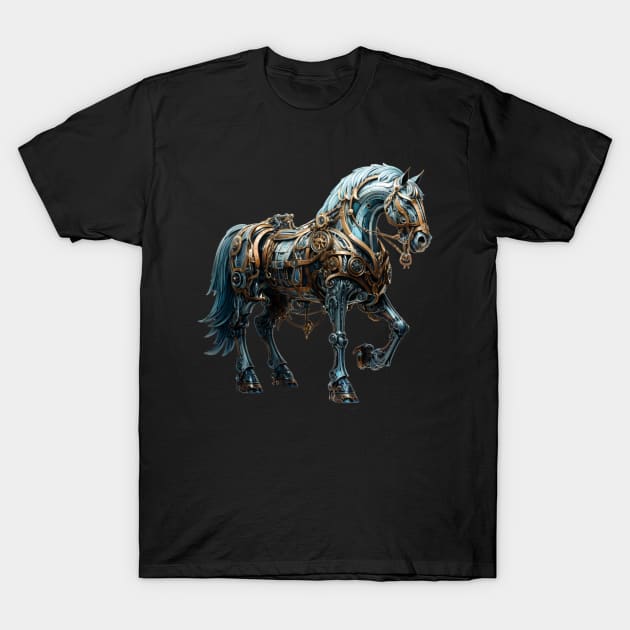 Steampunk Horse Animals T-Shirt by DesingHeven